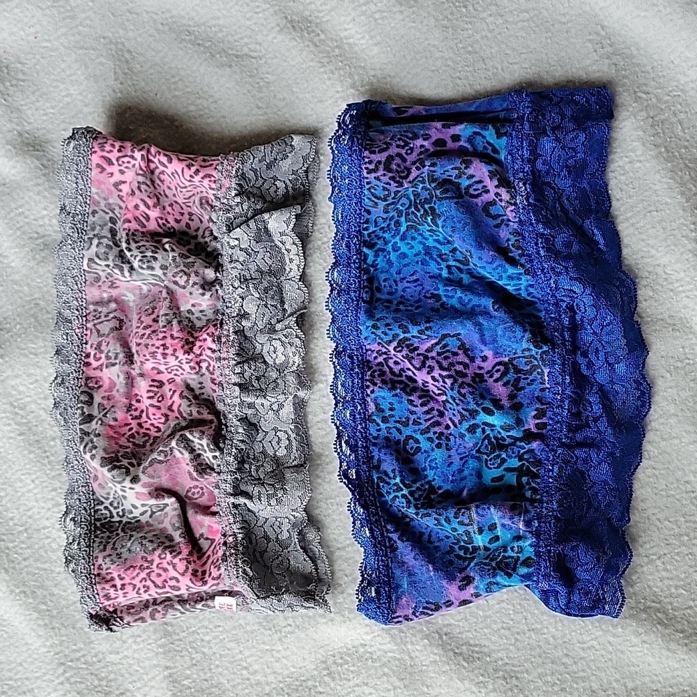 PINK Lacy Bandeau Bundle